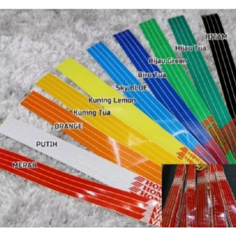 STIKER VELG/LIST VELG khusus MOTOR BEBEK/MATIC/SPORT Reflektif/Nyala