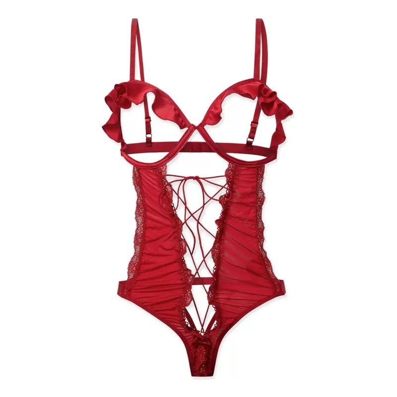 Lingerie Sexy Hot Binal Open Bra Set Teddies Bodysuit 6371