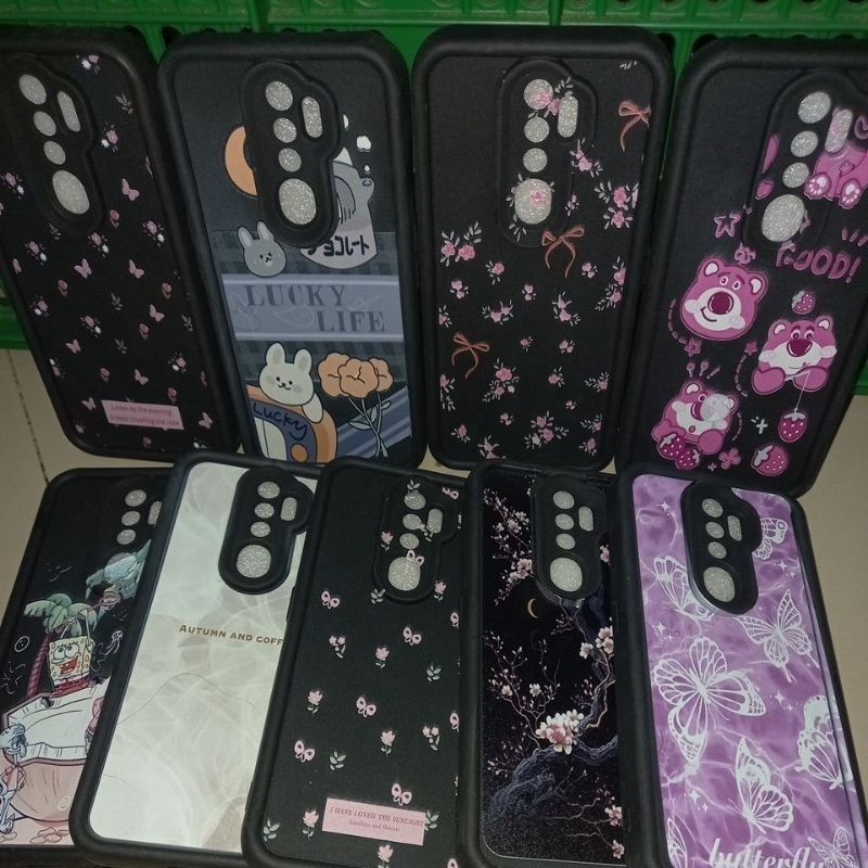 Softcase hitam Motif Case Oppo A5 2020/A9 2020