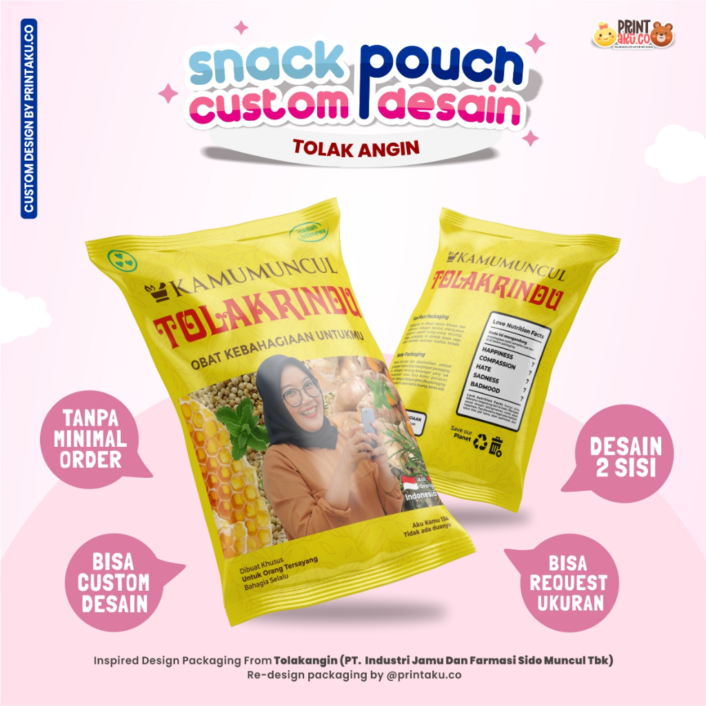 

Bungkus Kado Custom | Snack Custom Foto Teks Bungkus Kado Pouch Jumbo | Series Tolakangin