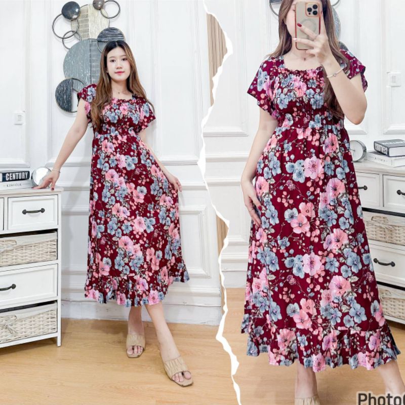 DASTER PUTRI BALI - DASTER BALI VANESSA PANJANG - DASTER KERUT