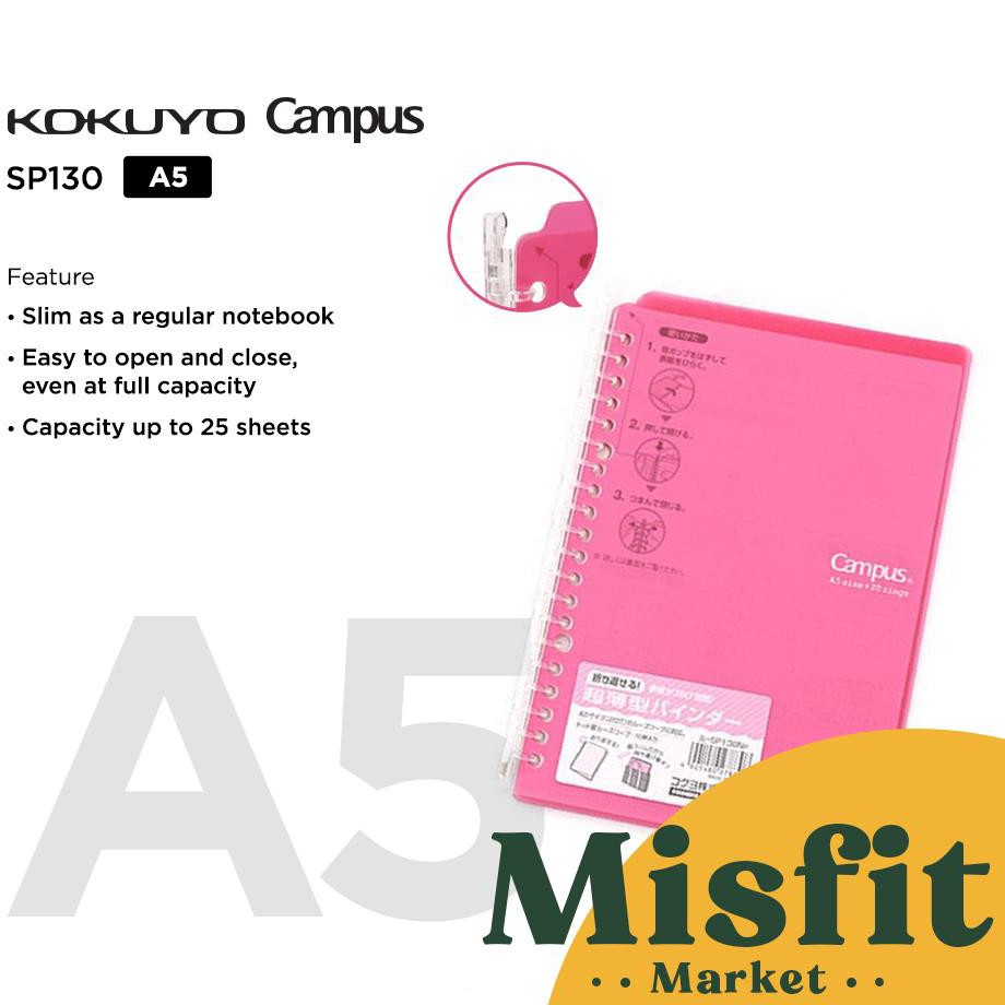 

5g Stock Banyak KOKUYO Campus Smart Ring Loose Leaf Binder A5 W71