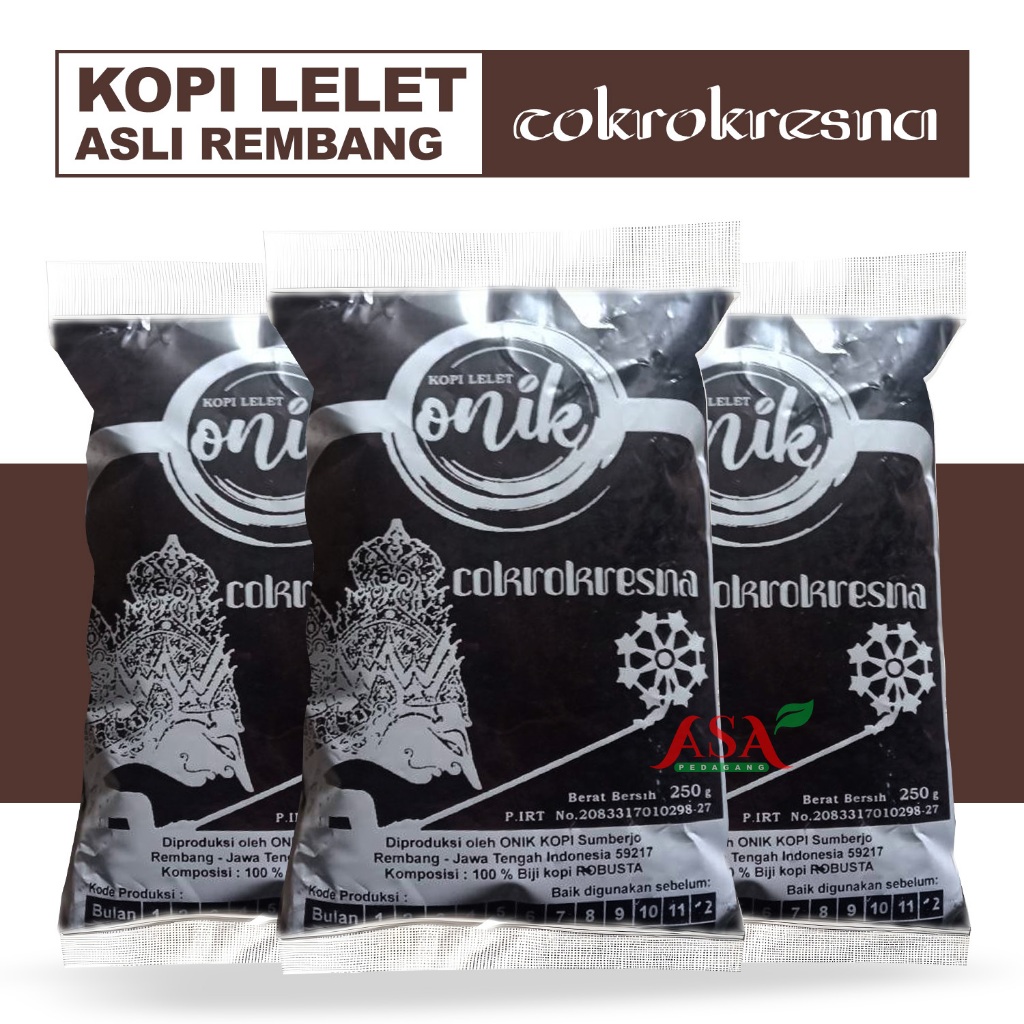 

Kopi Lelet Onik Cokro Kresno 250gr Lasem Rembang Original