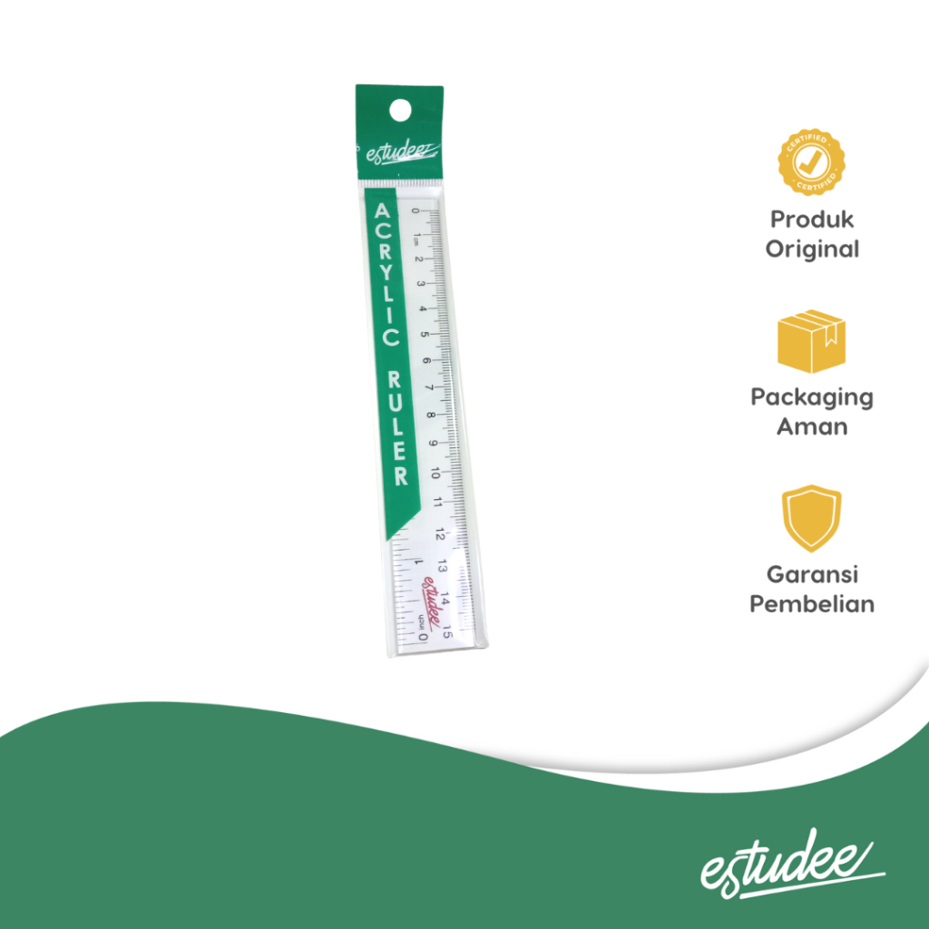 

ESTUDEE RULER ACRYLIC 15 CM
