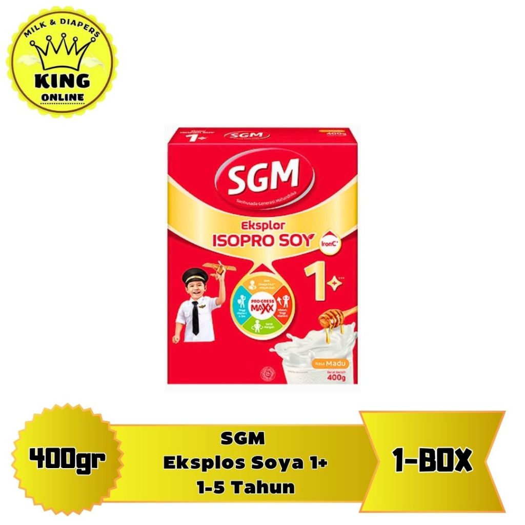 

SGM Eksplor SOYA ISOPRO 1+ USia 1-5 Tahun Rasa Madu/Vanila 400gr/king.online