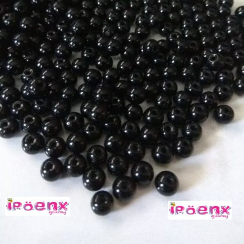 MANIK MANIK HITAM 5mm (isi 40pcs)