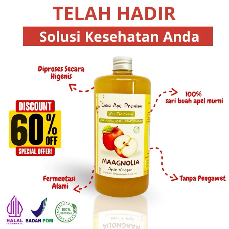 

Cuka Apel Premium - Cuka Apel Original 500ml