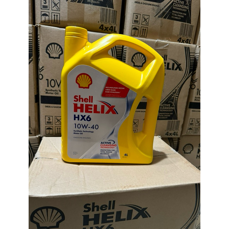 OLi mobil Shell HX6 4Liter sae 10W-40 untuk mesin mobil bensin dan diesel berkualitas tinggi UNTUK M