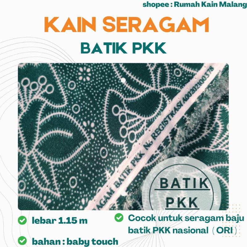 KAIN SERAGAM BATIK PKK NASIONAL ( HARGA PER 0.5 METER )