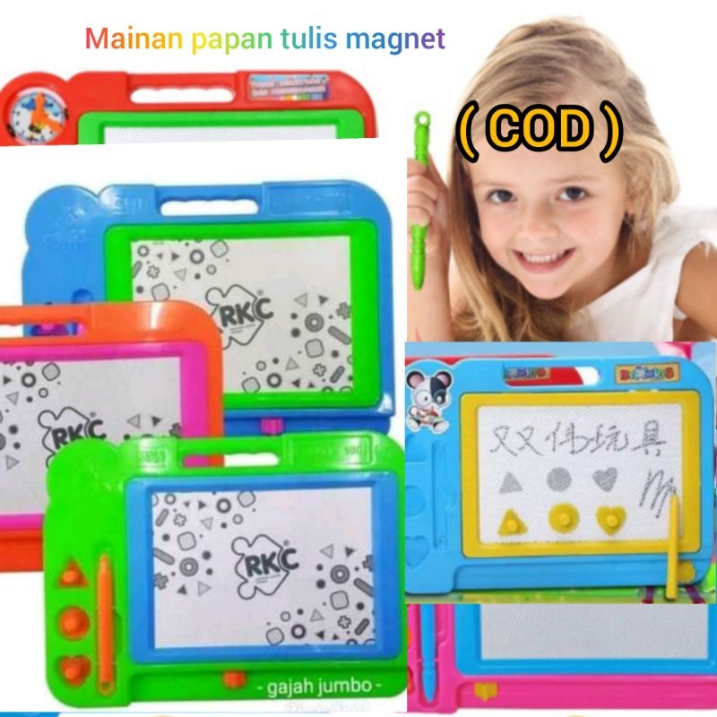 

Mainan Edukasi Papan Tulis Anak Drawing White Board Mini Magnet