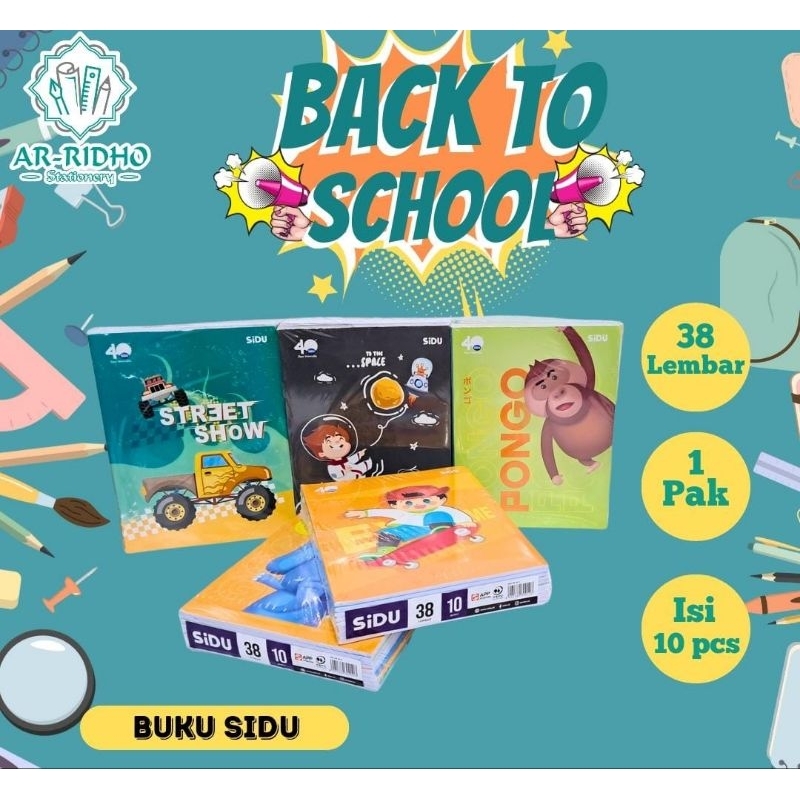 

Buku Tulis SIDU 38 Lembar - per pack - isi 10 Buku