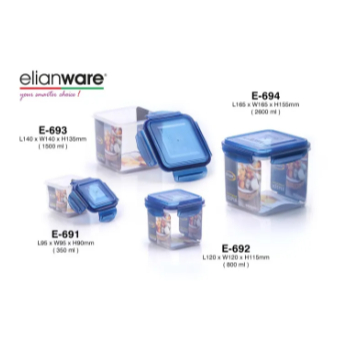 Elianware Ezy-Lock Microwave Keeper E-691/ E-692 / E-693 / E-694 Kotak Penyimpanan Wadah Makanan  / 