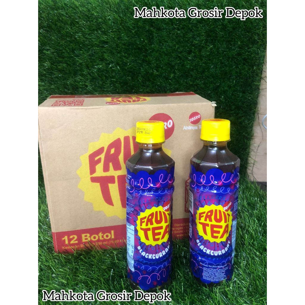 

GROSIR 1 CARTON - FRUIT TEA BLACKCURRANT BTL 350mL- ISI 12