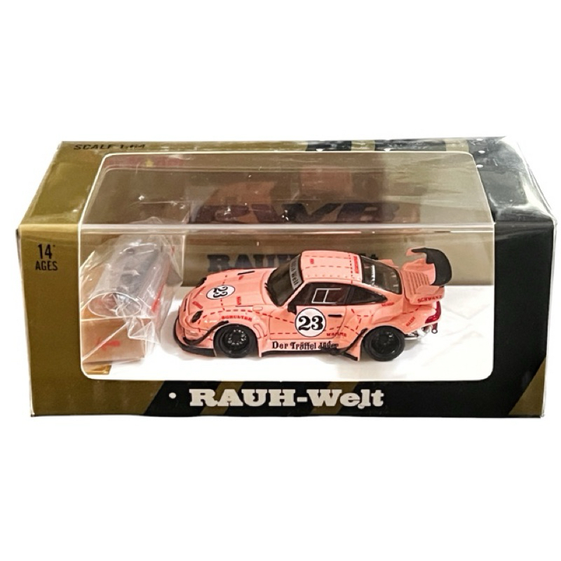 Star Model 64 Porsche RWB 993 GT Wing Pink Pig Livery (Der Truffel Jager) w/ Figure