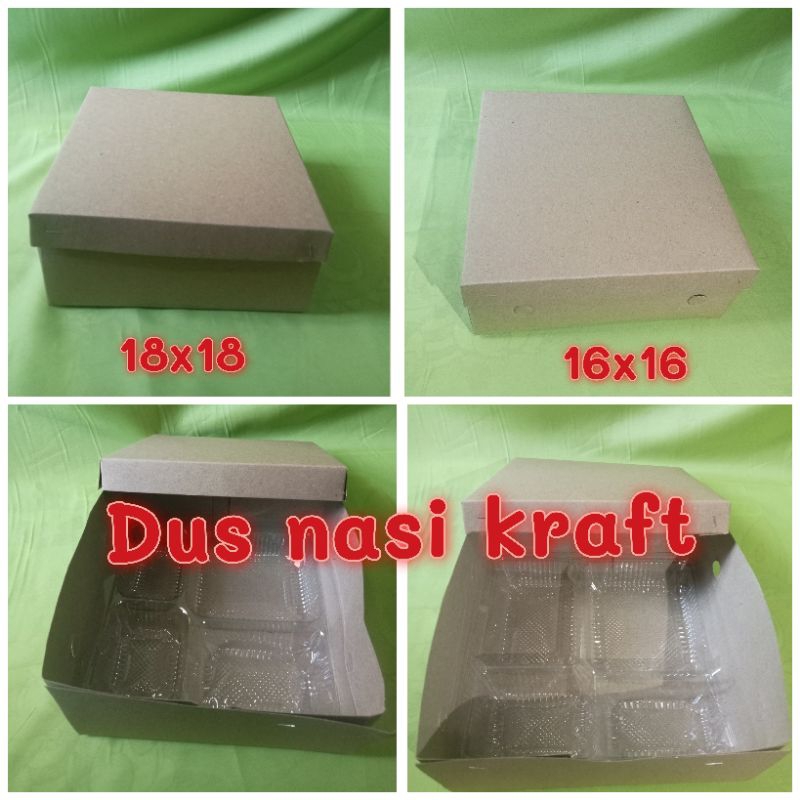 

dus nasi kraft cokelat 16x16 & 18x18