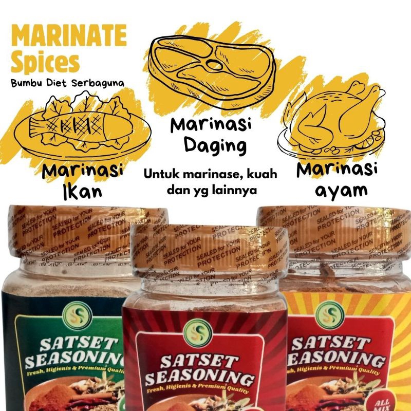 

BUNDLING 3 SATSET SEASONING (Oray Mix, AllMix, Spicy Mix) #Bestseller #fresh #bumbusehat # higienis #premiumquality #bumbumasak #bumbudiet #MASAK SEHAT DIET CEPAT SATSET KUNCINYA#
