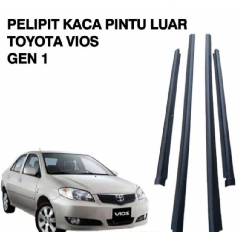Toyota Vios Pelipit Kaca Pintu Luar Gen 1