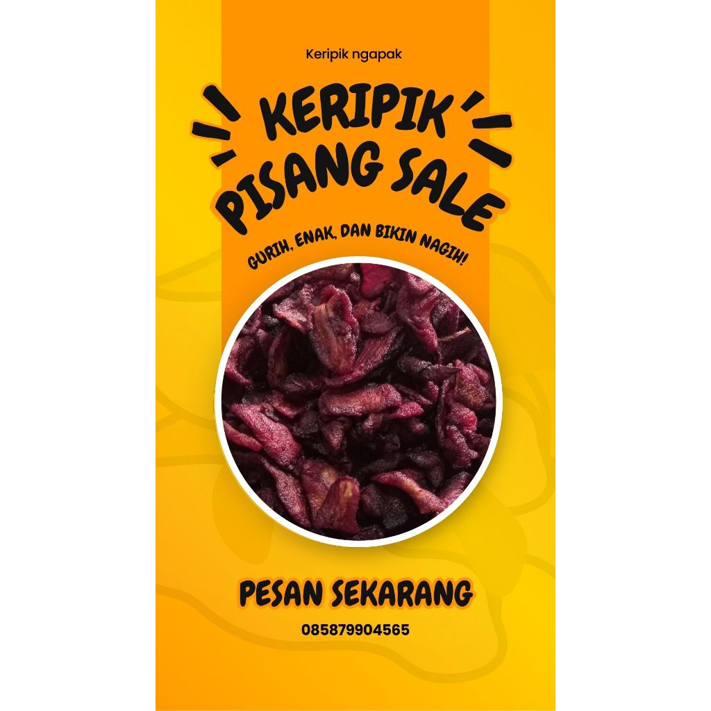 

KERIPIK PISANG SALE KERING KHAS PURBALINGGA ENAK GURIH RENYAH 100gram