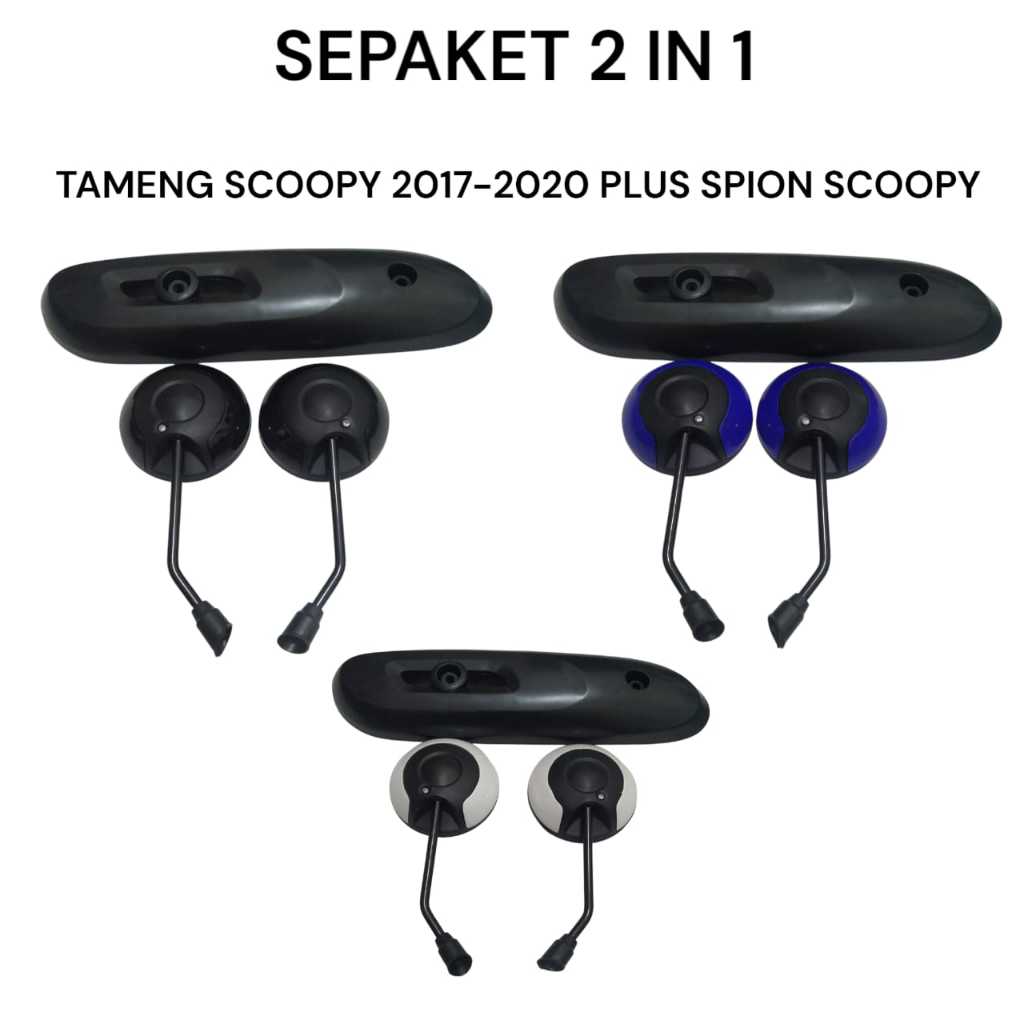 SEPAKET 2 IN 1 SPION STANDAR ORI SCOOPY PLUS TAMENG KNALPOT SCOOPY 2017-2020 COVER KNALPOT SCOOPY ES