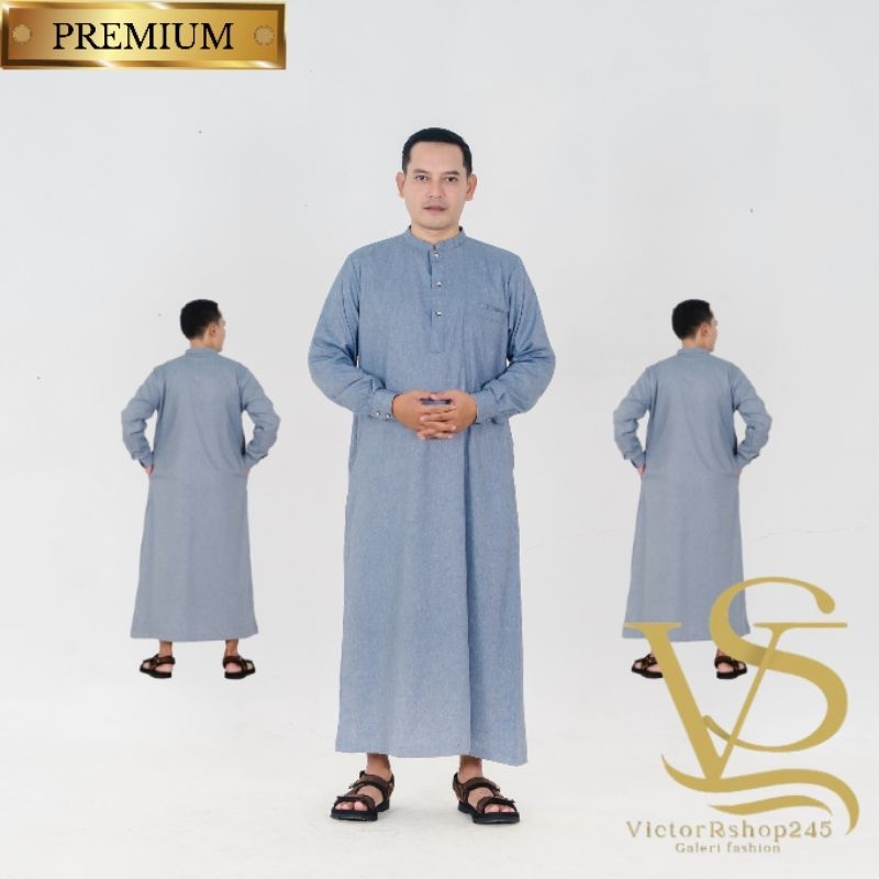 Jubah Premium Muslim Pria Dewasa Slimfit/Jubah Klip Sultan Adem Dan Nyaman/Gamis Pria Muslim Premium