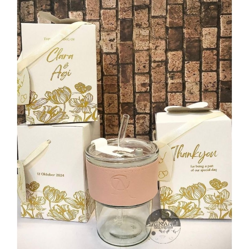 SOUVENIR TUMBLER TOFFEE KEMASAN BOX CUSTOM / SOUVENIR TUMBLER AESTHETIC / SOUVENIR GELAS SEDOTAN KAC