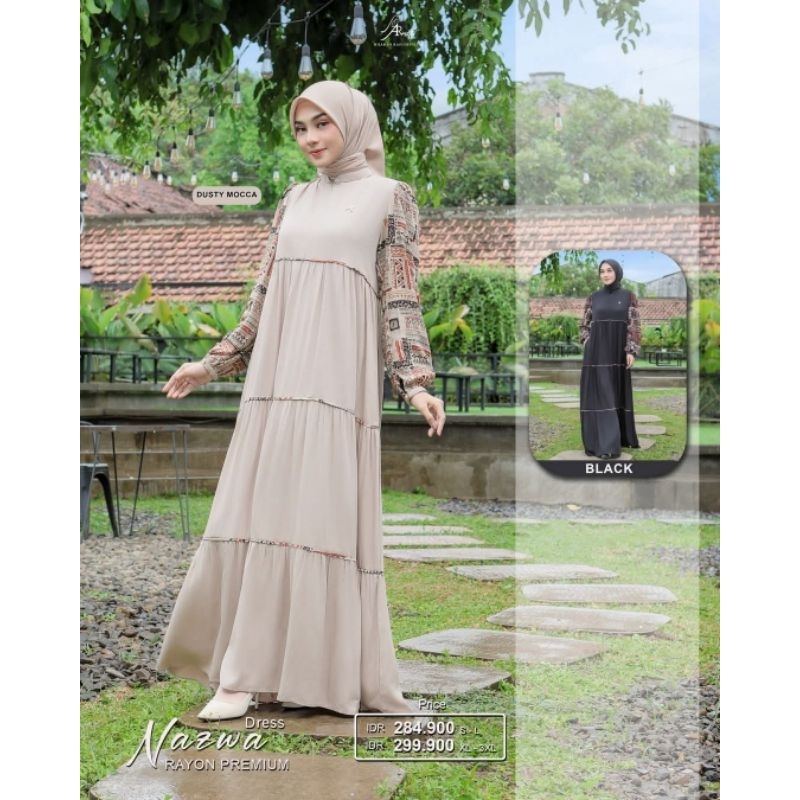 Nazwa Dress by Arrafi ORI Gamis Rayon Adem Kekinian