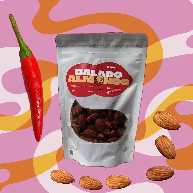 

PInat- Almond Rasa Balado- Kacang Almond dengan rasa balado- cemilan sehat cocok untuk diet