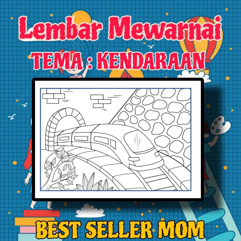 

KERTAS MEWARNAI / COLORING / KERTAS GAMBAR / TEMA KENDARAAN / KERTAS LEMBAR MEWARNAI ANAK