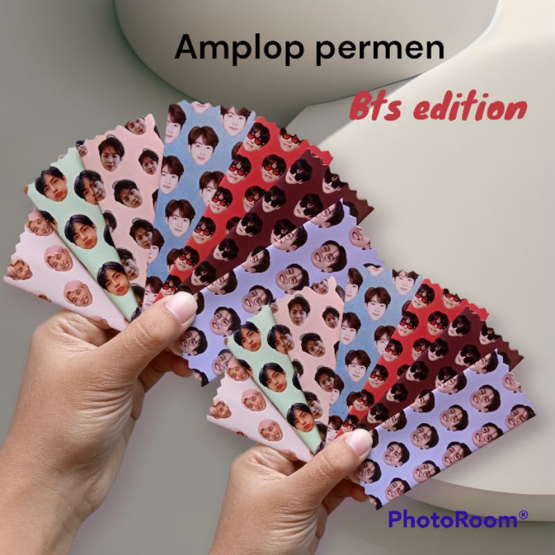 

amplop lebaran versi permen bts edition