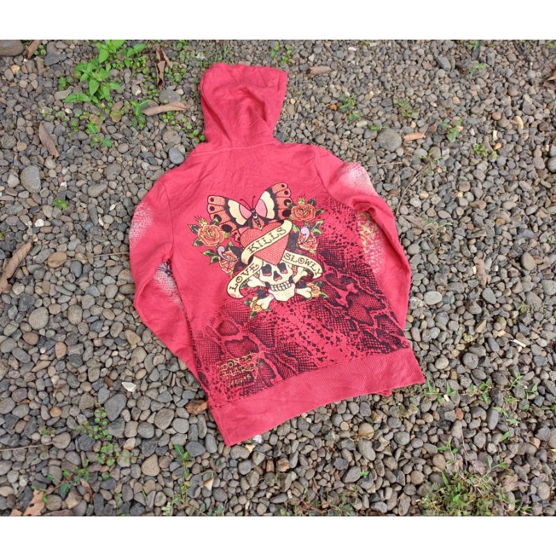 Ed Hardy butterfly Zipper Hoodie