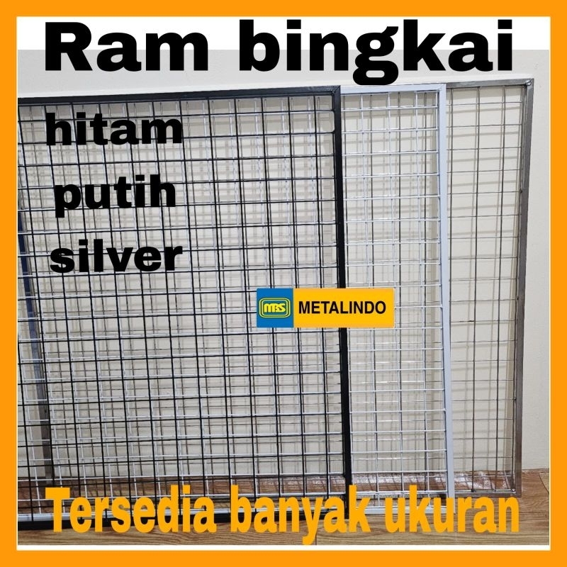 jaring ram bingkai besi tebal 90 x 150 cm display jaring