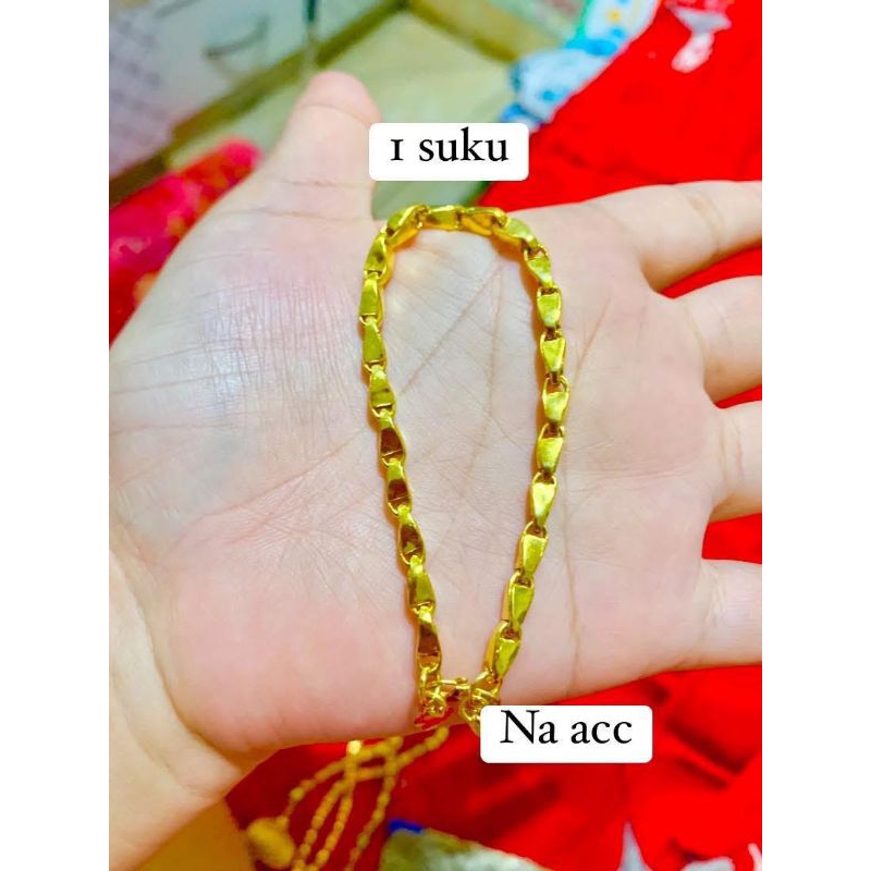 gelang padi 1 suku lapis emas