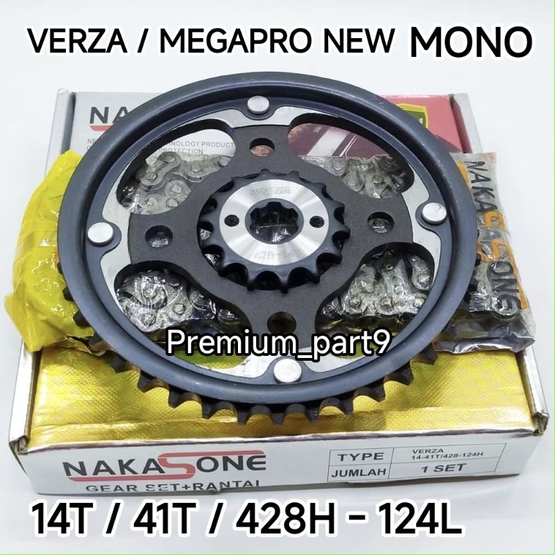 GEAR GIR SET GIRSET PAKET BAJA VERZA / MEGAPRO NEW MONO