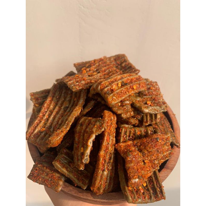

Kerupuk jengkol pedas gurih daun jeruk 1kg