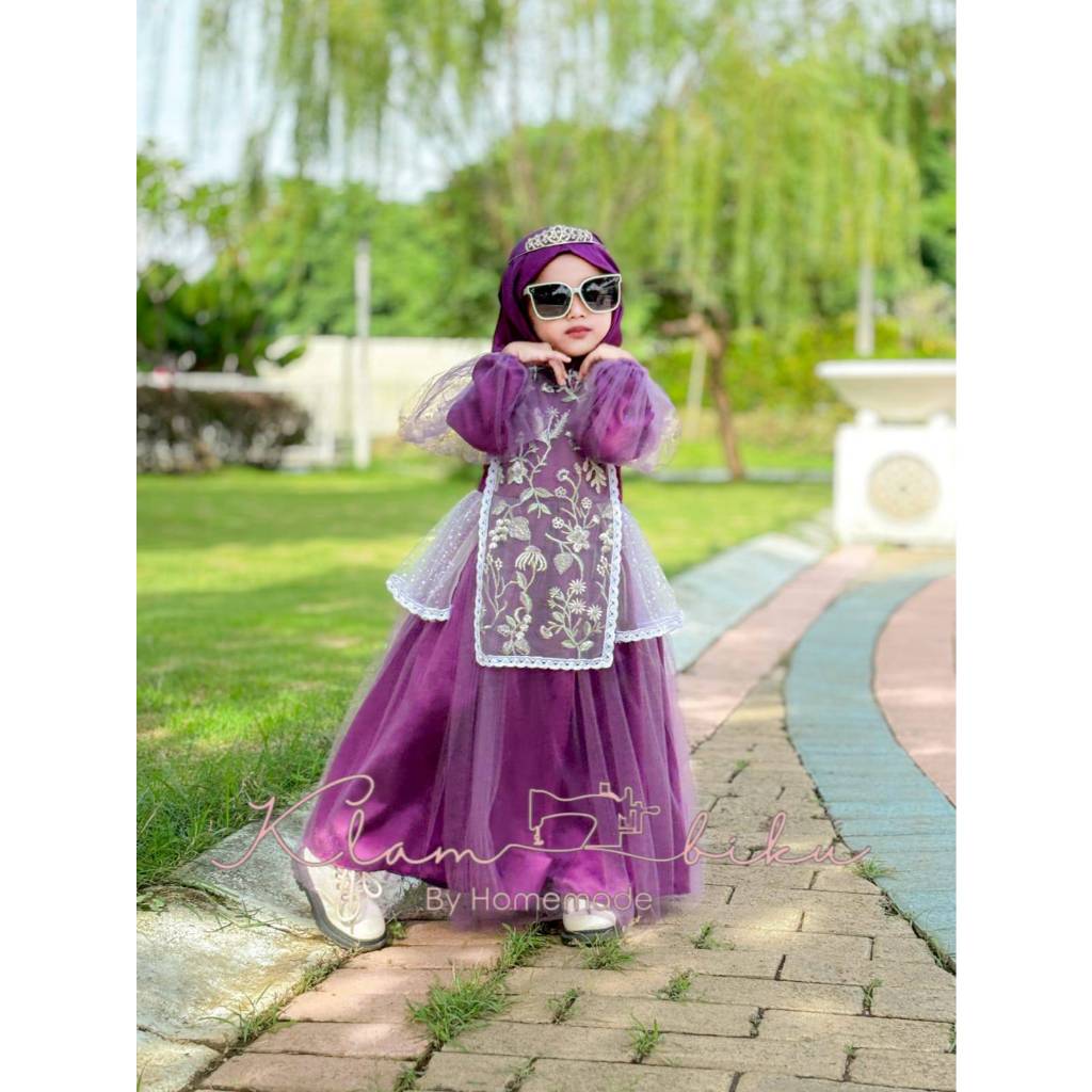 Gamis pesta anak perempuan/set gamis anak/baju tari/gaun kondangan/baju muslim/bridesmaid