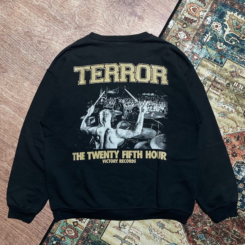 Crewneck Terror "TTFH" Kaos Band Lokal Official Merchandise vintage hardcore punk metallica gnr acdc