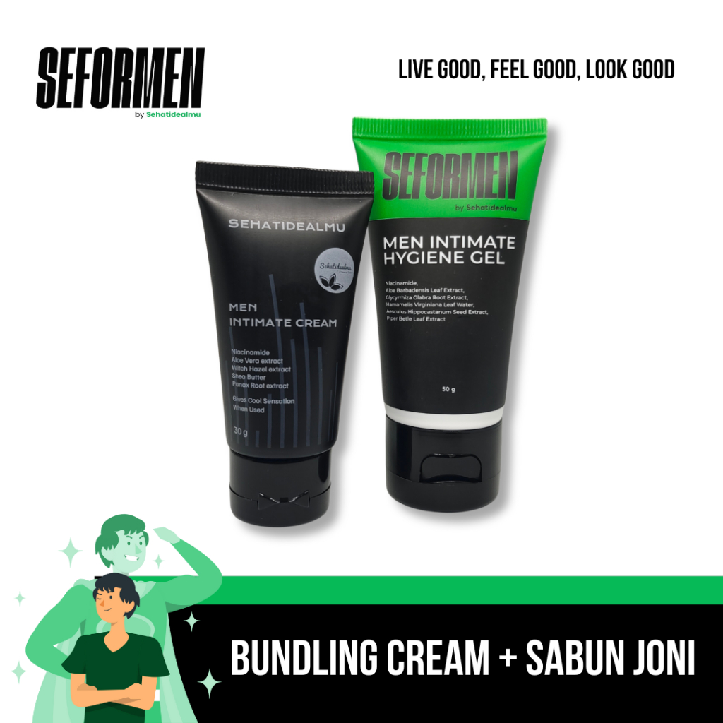 SEFORMEN Men Hygiene Sabun Joni X Sehatidealmu Men Cream Pelengkap Purevive Joni Cream 30 Gram
