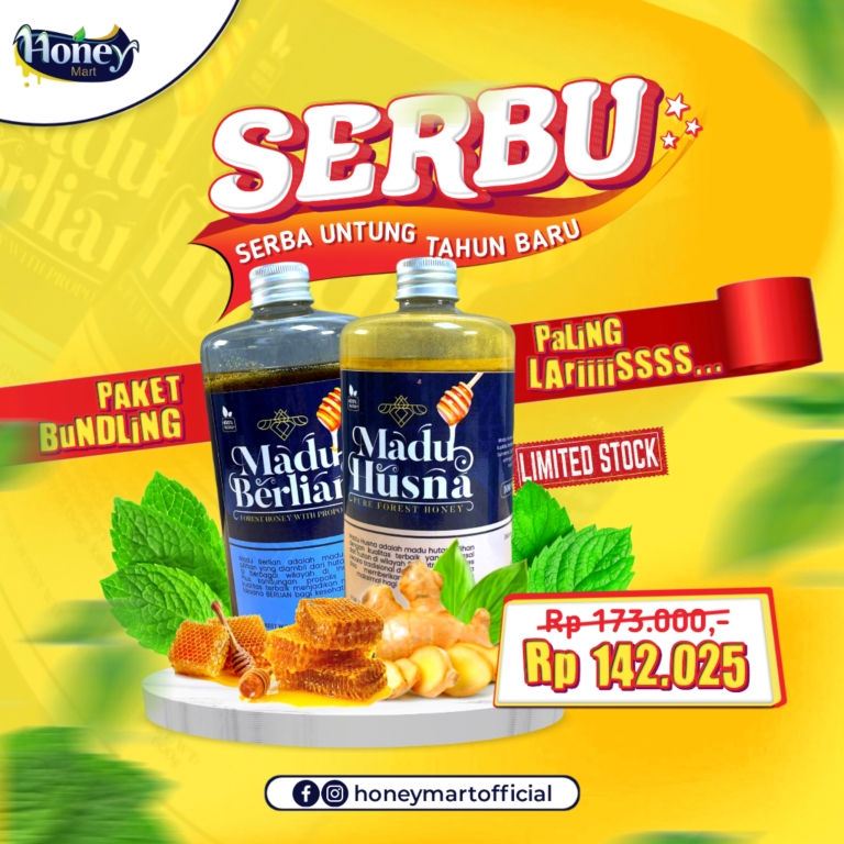 

Madu Asli Higt quality Paket Bundling Netto 1200 gram