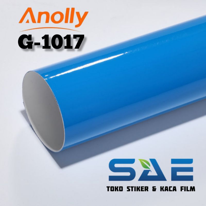 Skotlet Biru Muda Glossy Sticker Motor