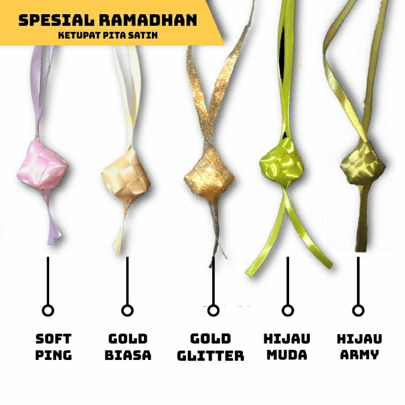 

ketupat pita satin isi 100 pcs / ketupat idul fitri