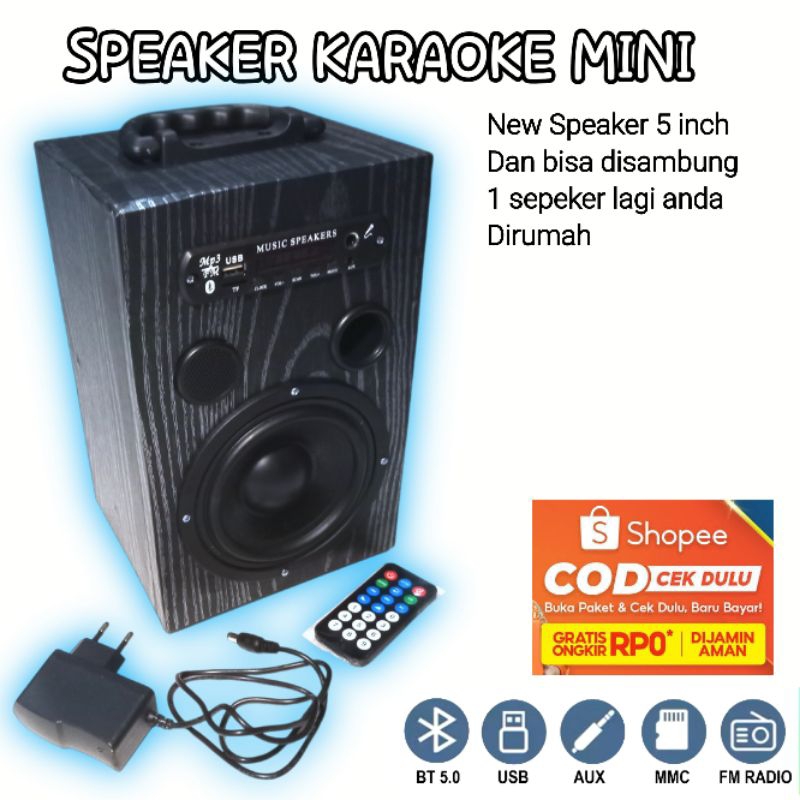 PROMO speaker aktif karaoke portable rakitan NEW