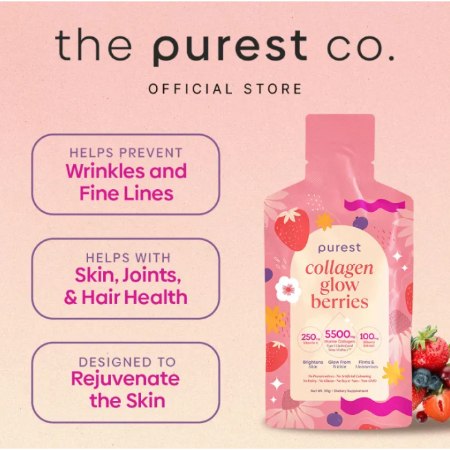 Purest Co Collagen Glow Berries 5500mg (Skin Glow & Firming) 15's 30's
