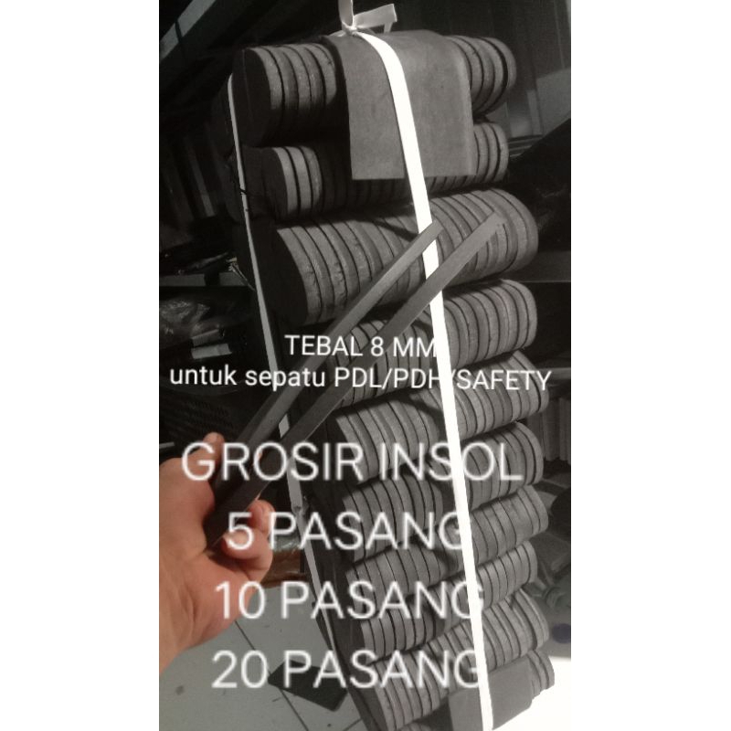 alas sepatu tebal 8 mm sepatu safety PDL/PDH/TNI/POLRI