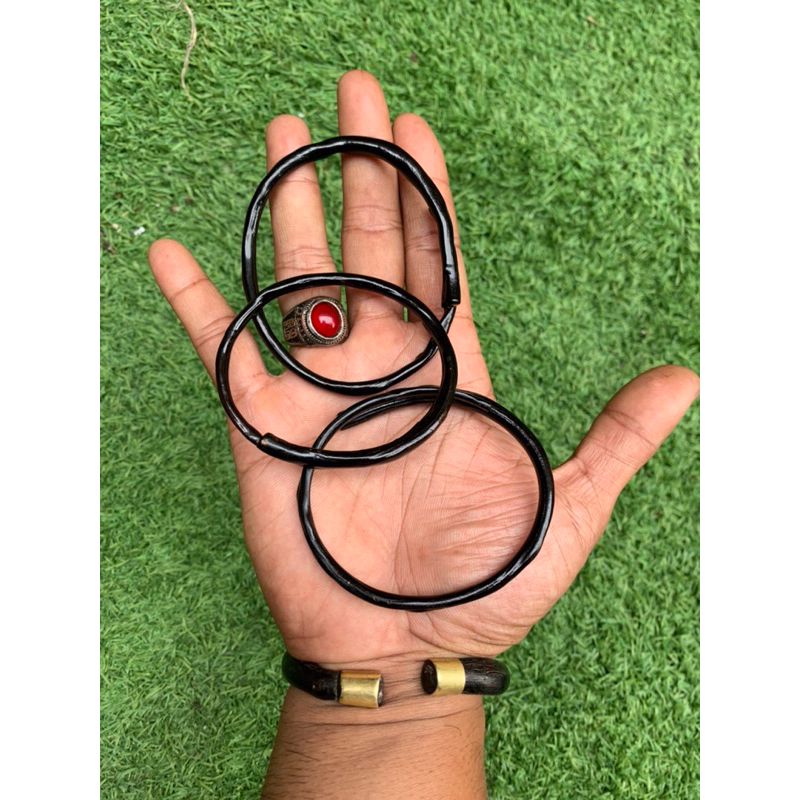 3 Pcs Gelang akar bahar Hitam asli papua Size ess elegan