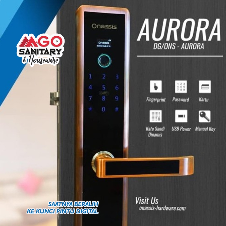 ONASSIS KUNCI PINTU DIGITAL AURORA/DIGITAL LOCK ONASSIS AURORA