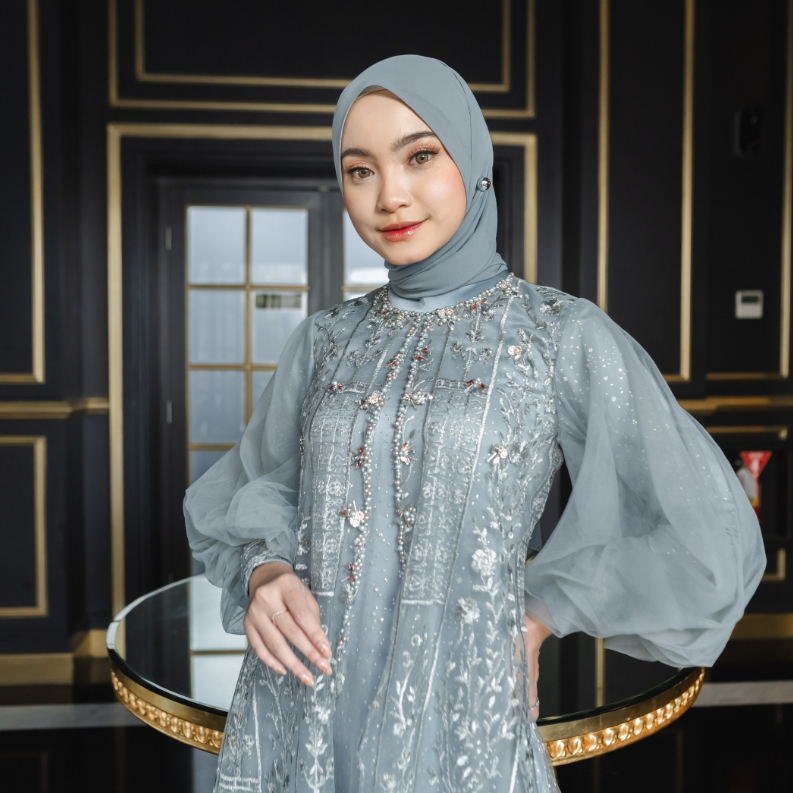 READY STOCK - LYF OFFICIAL - ZHAVIA DRESS - A LINE - GAUN - PANJANG - RESEPSI LAMARAN PREWED LEBARAN