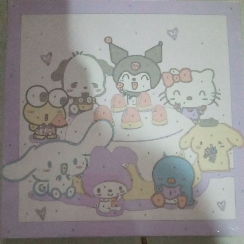 

paint by number 20x20 cm kartun kuromi /canvas painting kit prakarya anak dengan frame lukis