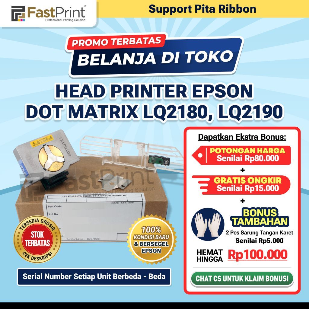 Head Print Printer Epson Dot Matrix LQ2180 LQ2190 Original