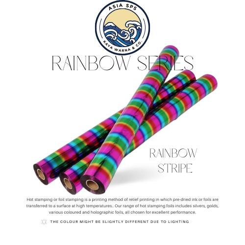 

Kertas Hot Stamping Foil RAINBOW STRIPE