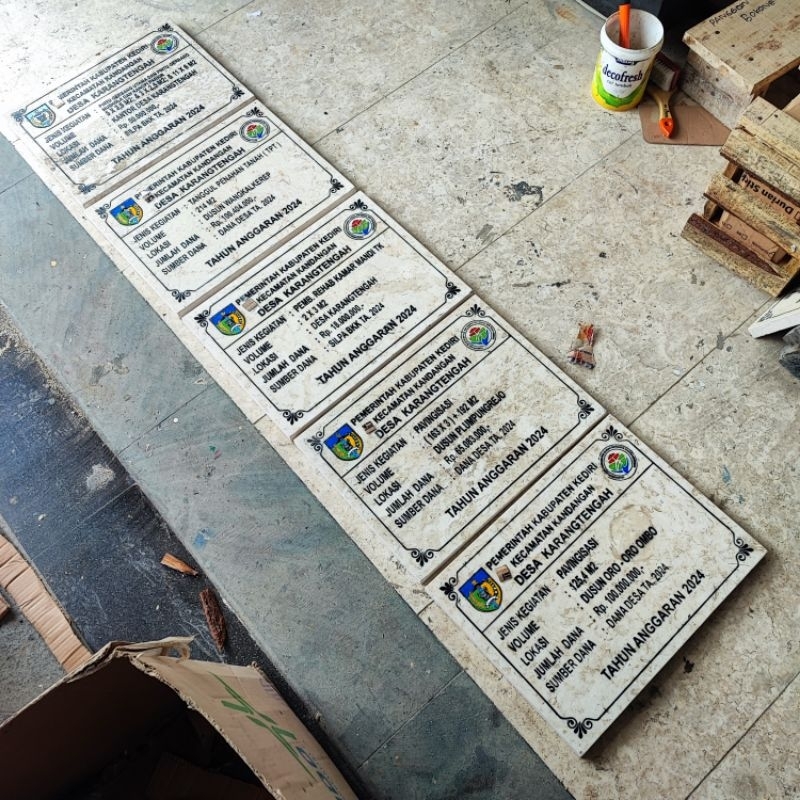 PRASASTI MARMER PROYEK, PRASASTI DANA DESA MARMER 30X40 CM